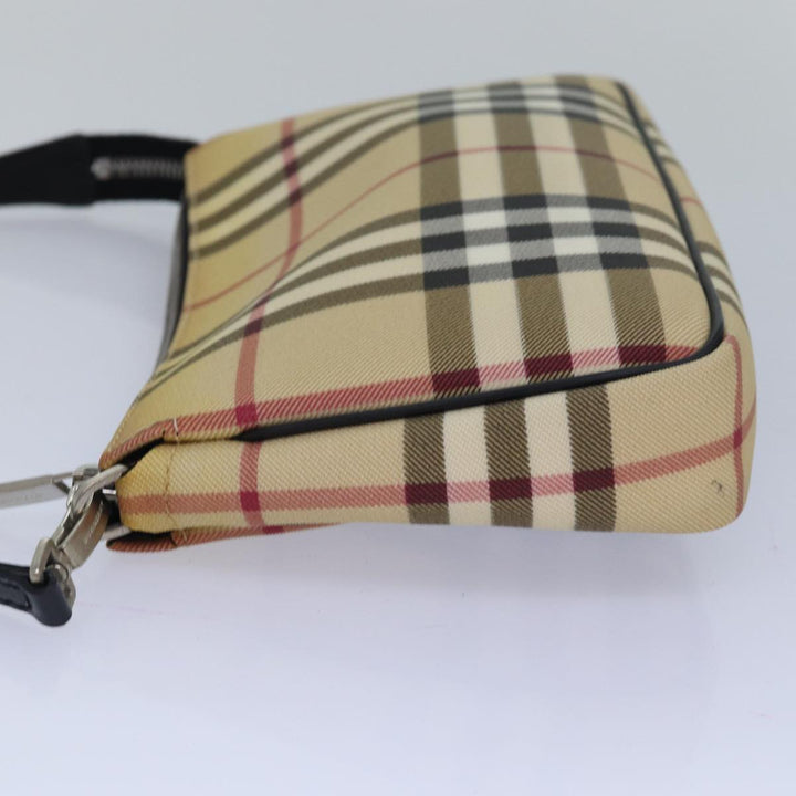 Burberry Nova Check Accessory Pouch PVC Beige Auth 82063
