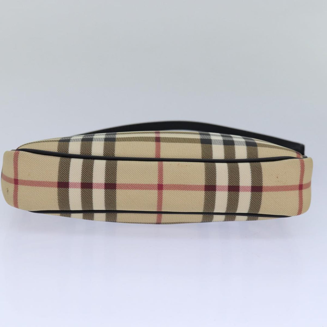 Burberry Nova Check Accessory Pouch PVC Beige Auth 82063