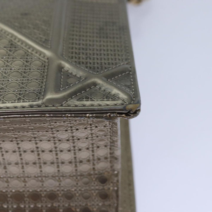 CHRISTIAN Top quality Dior Chain Shoulder Bag Enamel Gold Auth 82071