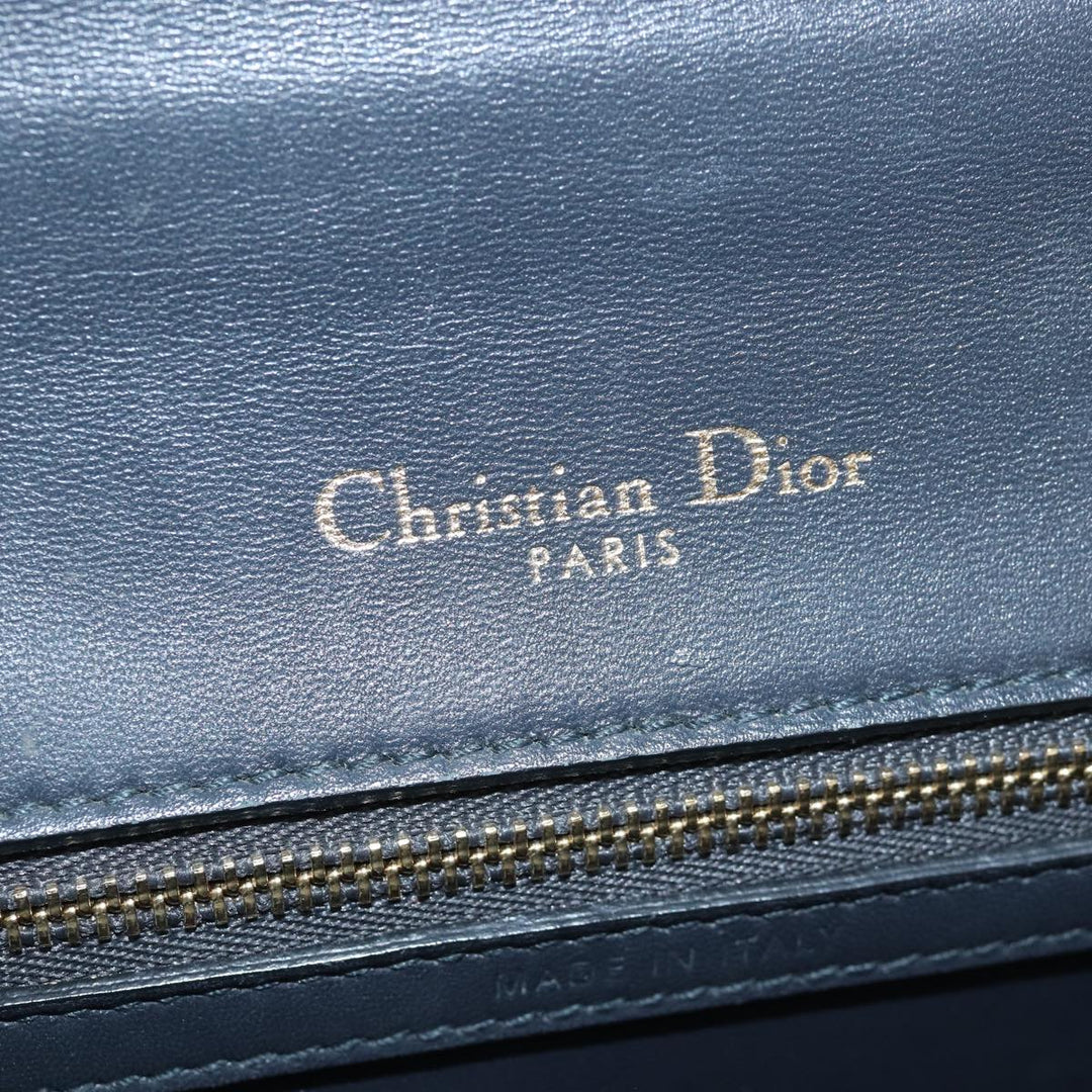CHRISTIAN Top quality Dior Chain Shoulder Bag Enamel Gold Auth 82071