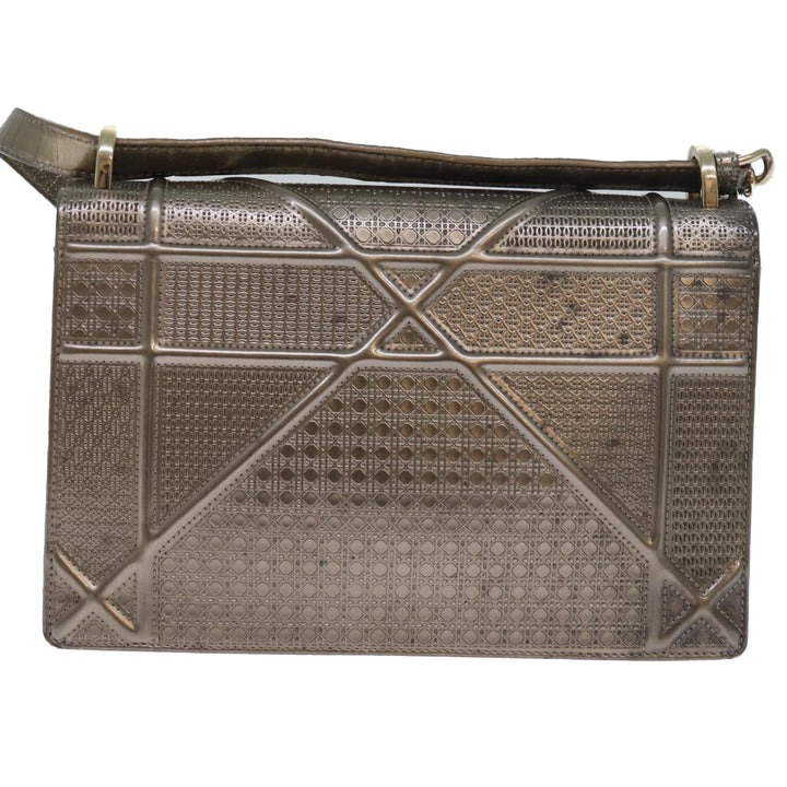 CHRISTIAN Top quality Dior Chain Shoulder Bag Enamel Gold Auth 82071