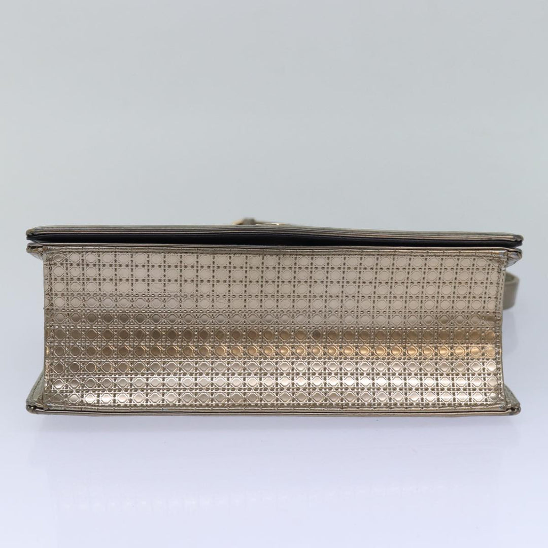 CHRISTIAN Top quality Dior Chain Shoulder Bag Enamel Gold Auth 82071