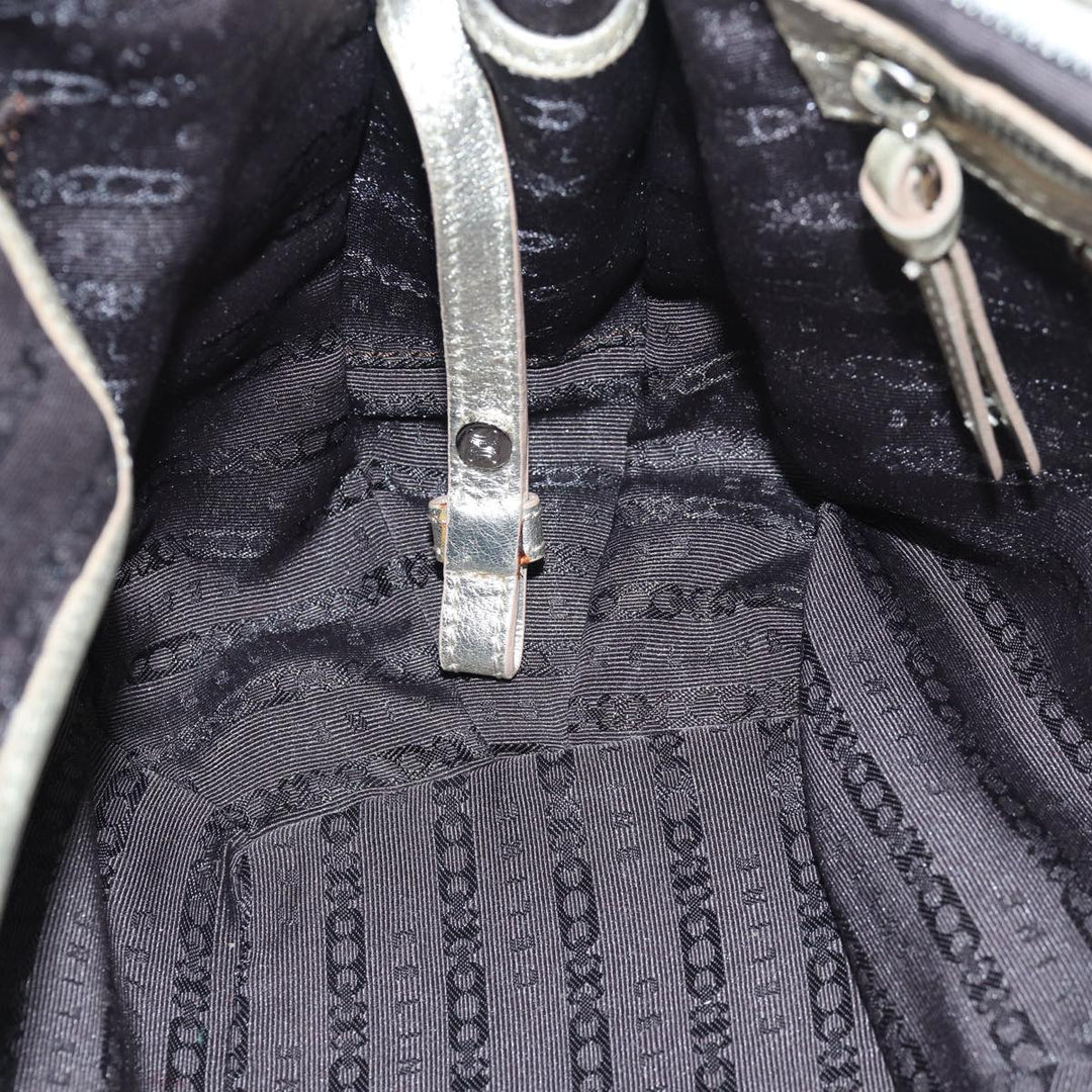 Celine Hand Bag Leather Gold Auth 82103