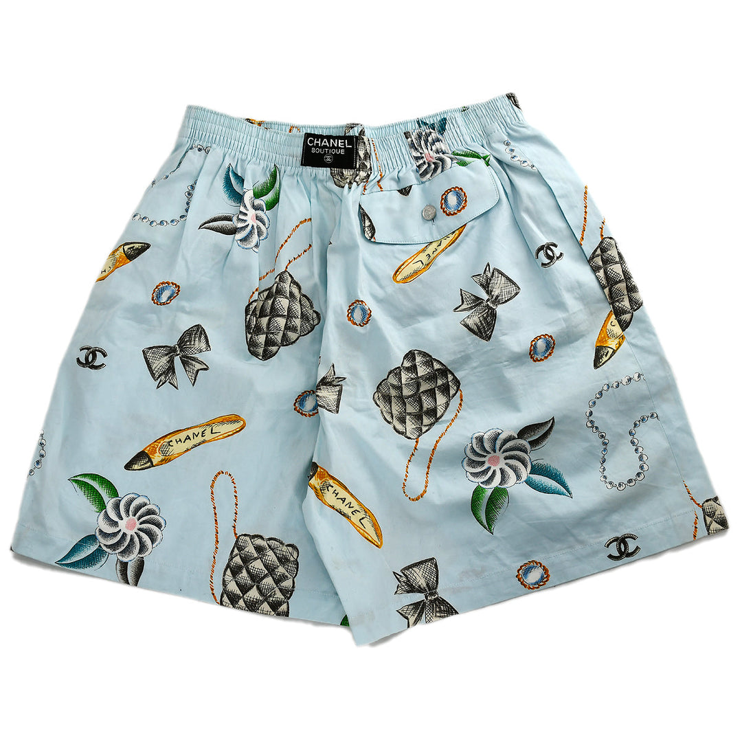 Top Quality Chanel Icon Half Pants Light Blue #36