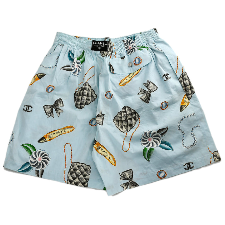 Top Quality Chanel Icon Half Pants Light Blue #36