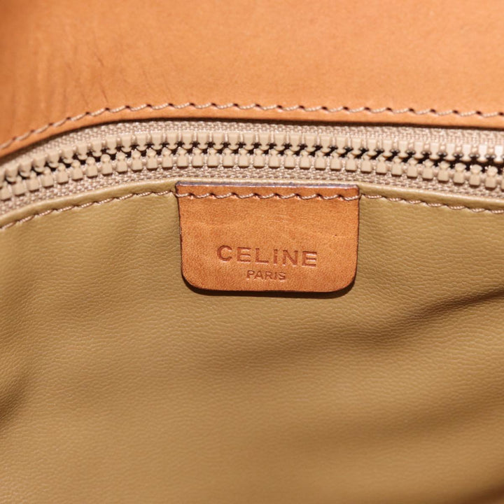 Celine Macadam Canvas Shoulder Bag Beige Brown Auth 82147