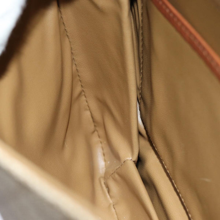 Celine Macadam Canvas Shoulder Bag Beige Brown Auth 82147