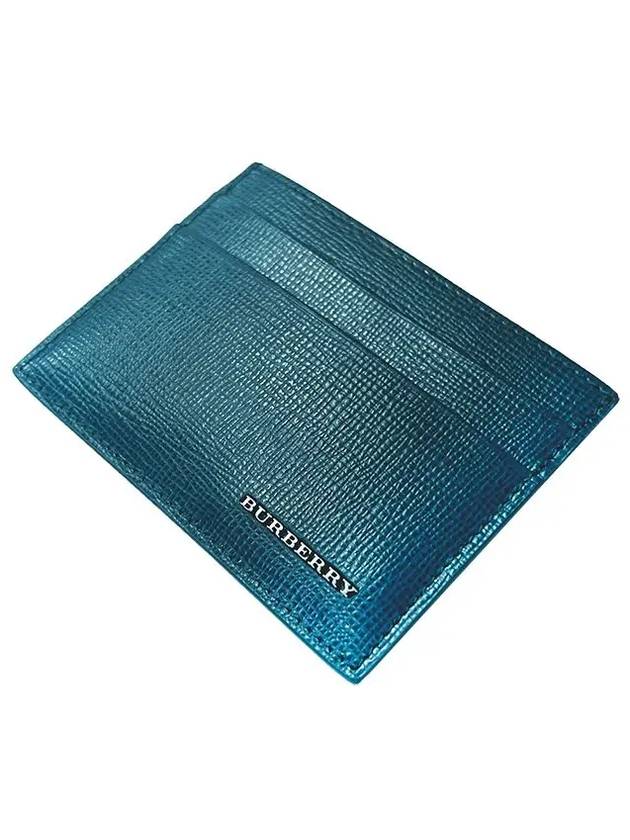 Burberry Sandon Metal Logo Card Wallet Green