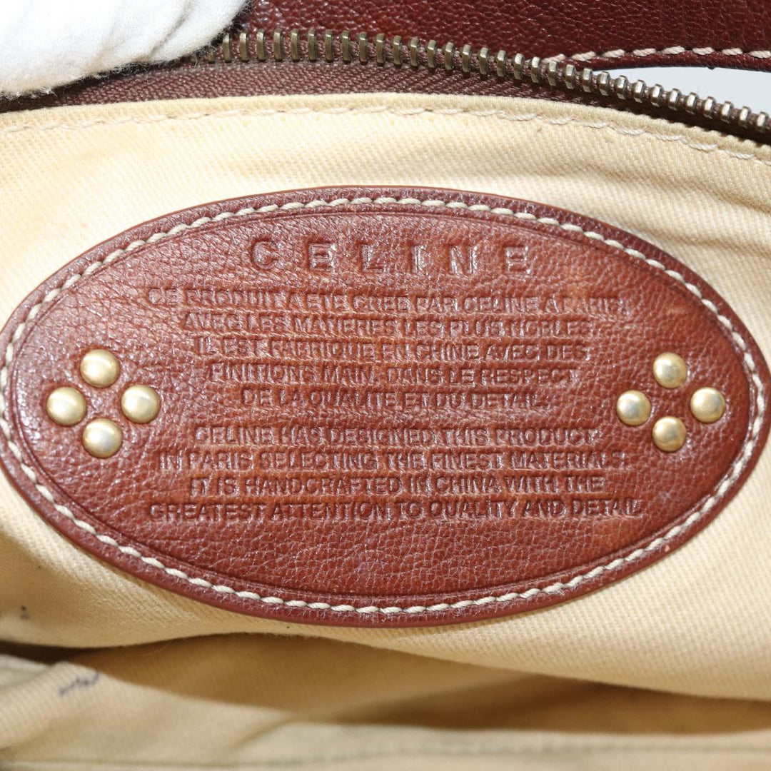 Celine C Macadam Canvas Shoulder Bag Pink Auth 82246