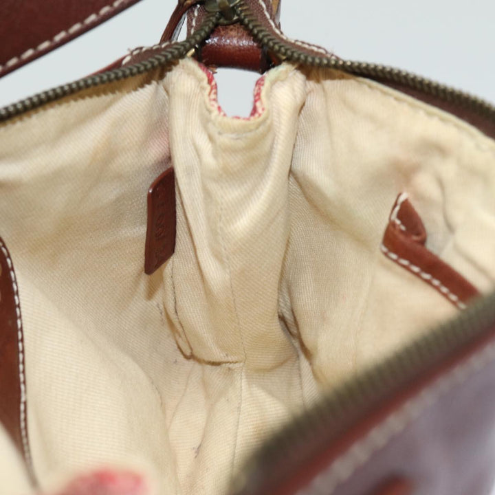 Celine C Macadam Canvas Shoulder Bag Pink Auth 82246