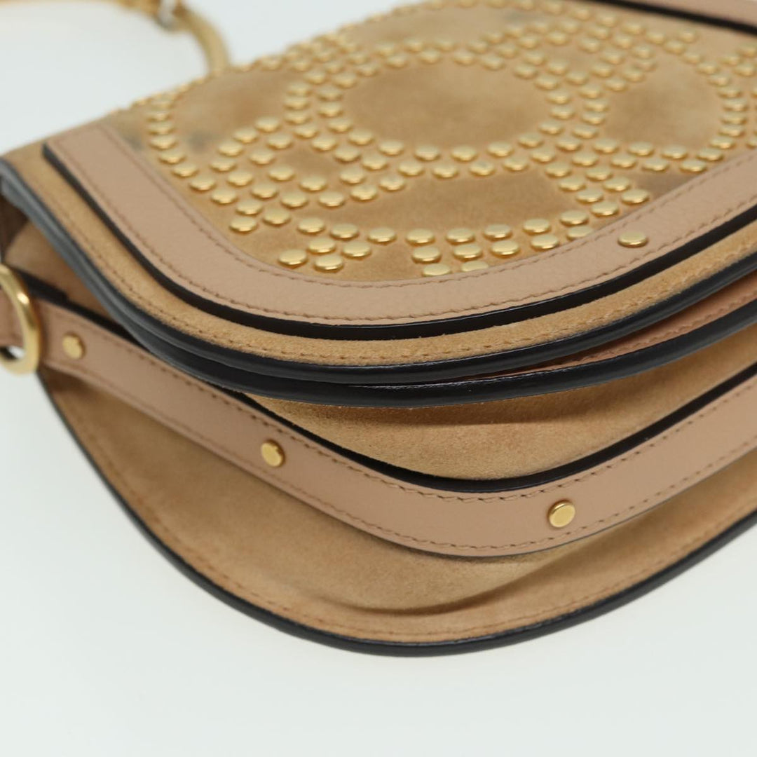 Chloe Nile Hand Bag Suede 2way Beige 82248