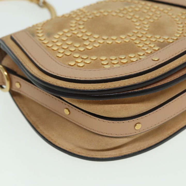 Chloe Nile Hand Bag Suede 2way Beige 82248