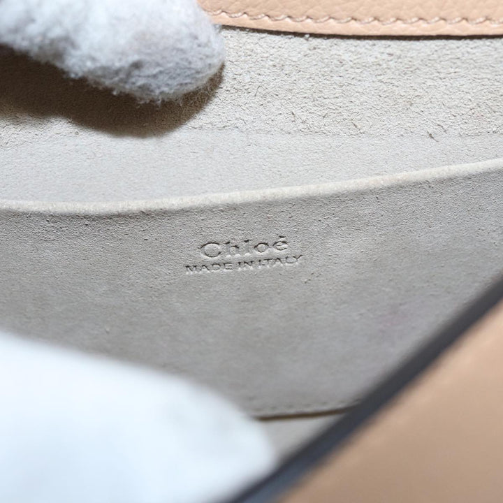 Chloe Nile Hand Bag Suede 2way Beige 82248
