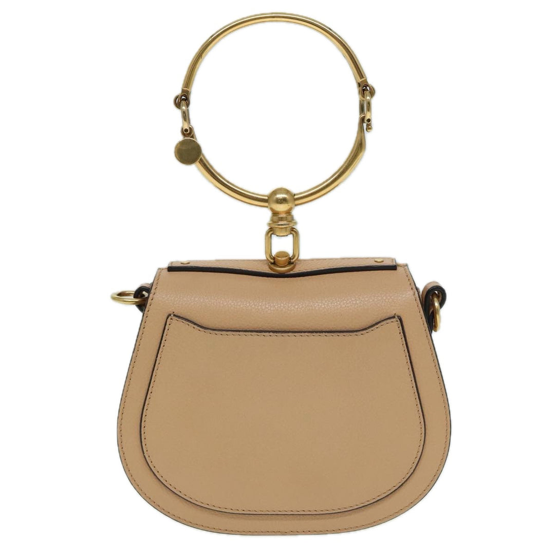 Chloe Nile Hand Bag Suede 2way Beige 82248