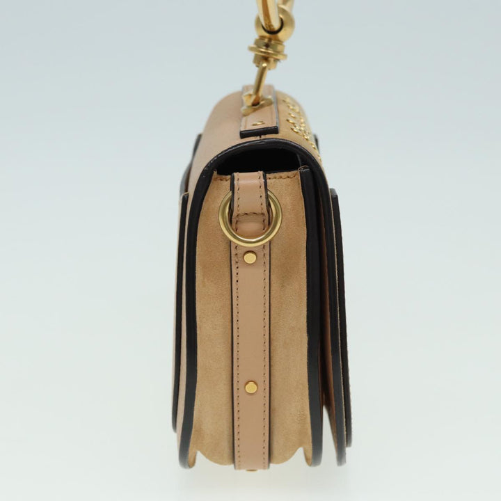 Chloe Nile Hand Bag Suede 2way Beige 82248