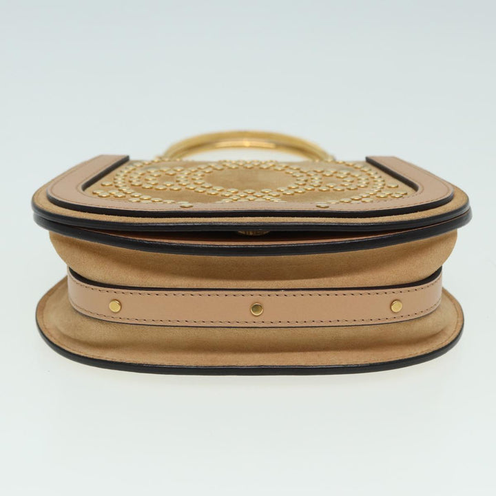 Chloe Nile Hand Bag Suede 2way Beige 82248