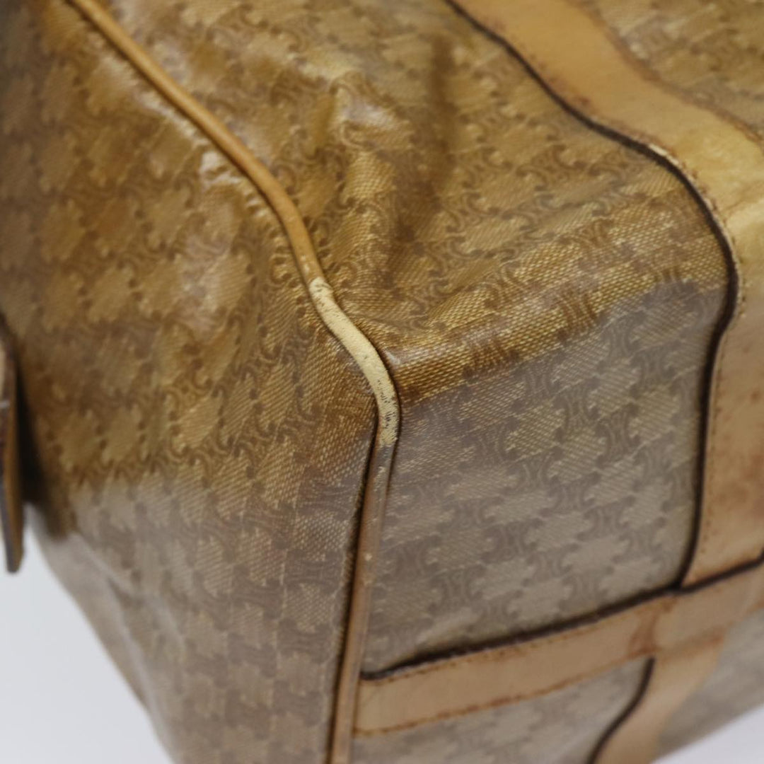 Celine Macadam Canvas Hand Bag Beige Auth 82265