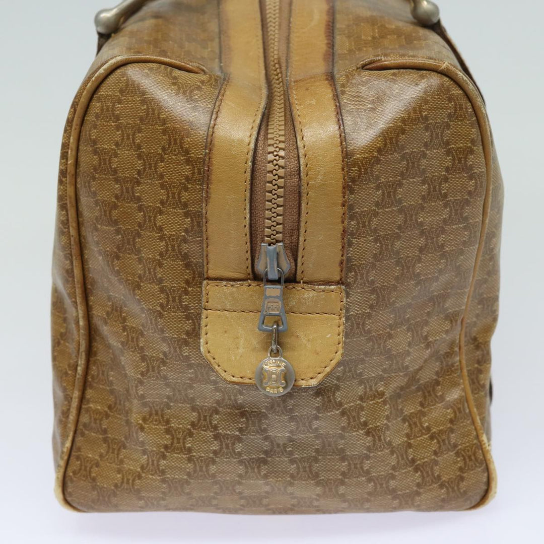 Celine Macadam Canvas Hand Bag Beige Auth 82265