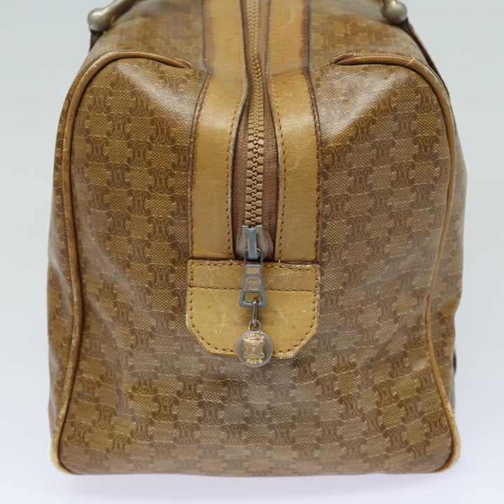 Celine Macadam Canvas Hand Bag Beige Auth 82265