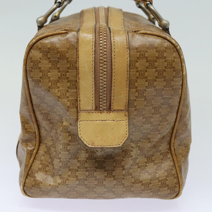Celine Macadam Canvas Hand Bag Beige Auth 82265