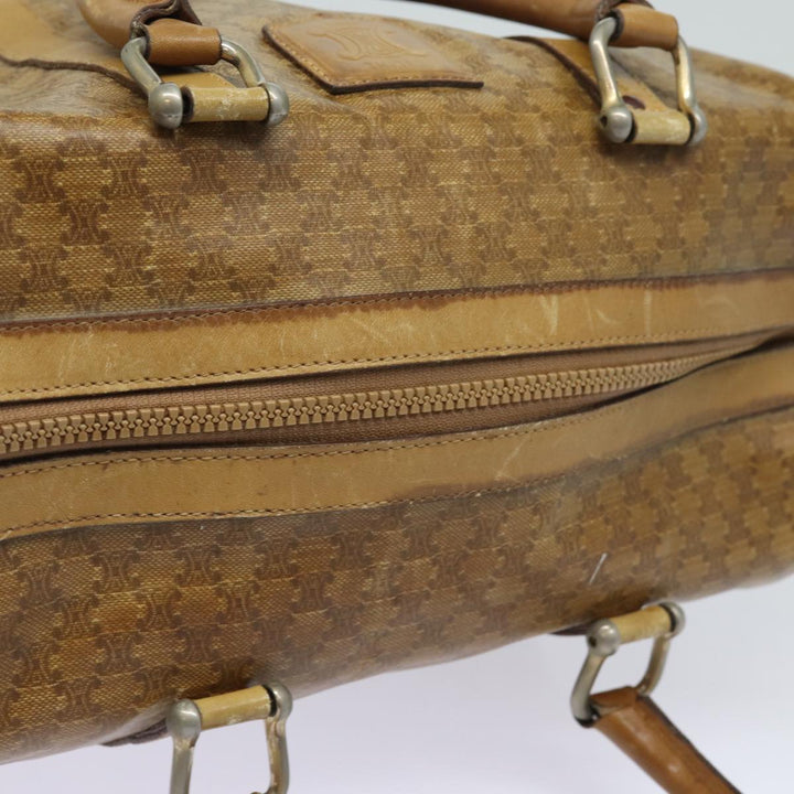 Celine Macadam Canvas Hand Bag Beige Auth 82265