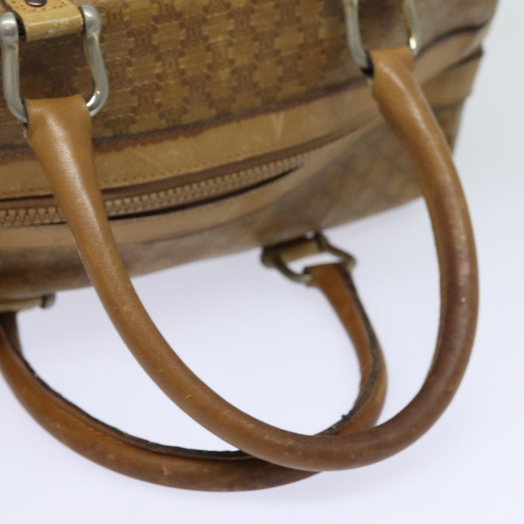 Celine Macadam Canvas Hand Bag Beige Auth 82265