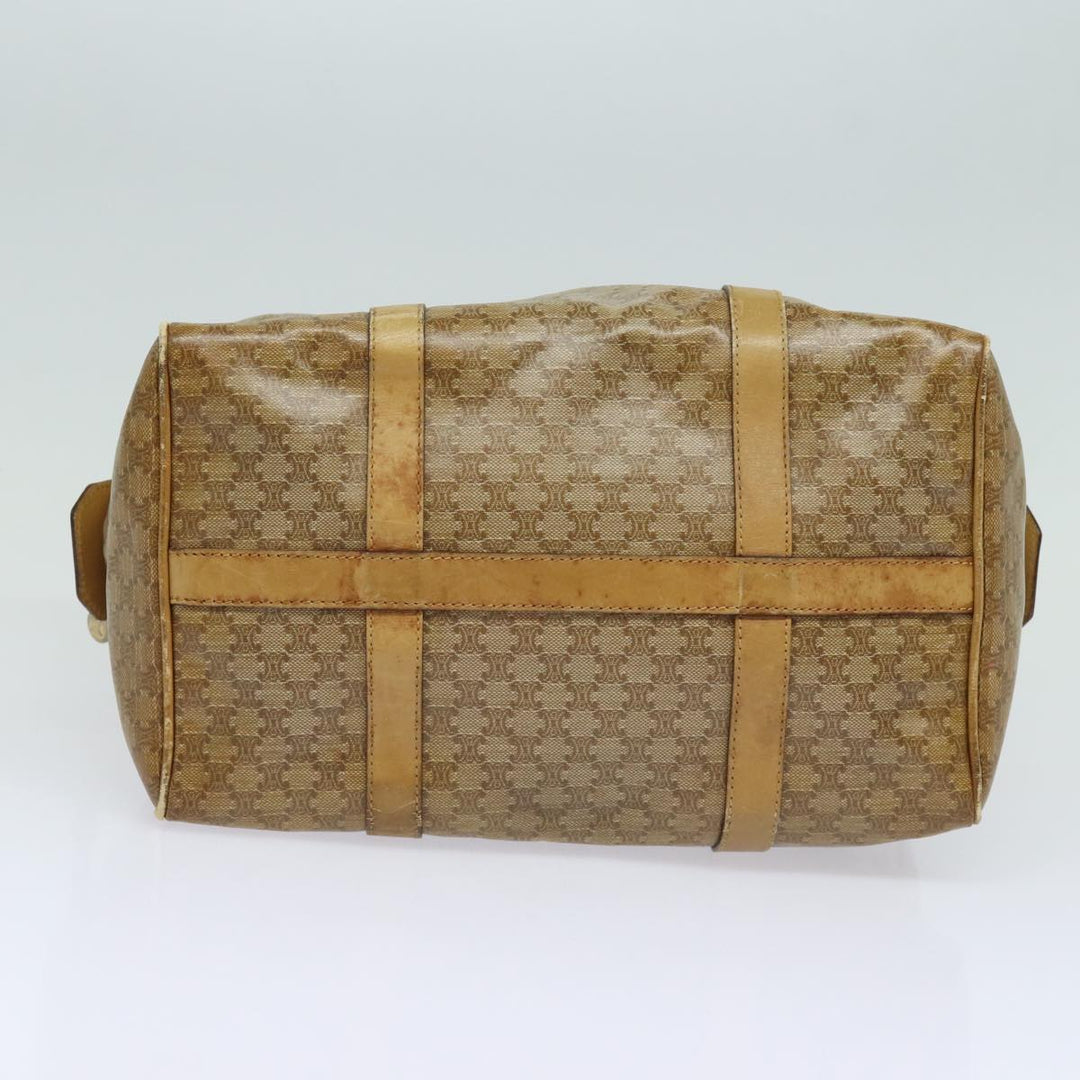 Celine Macadam Canvas Hand Bag Beige Auth 82265