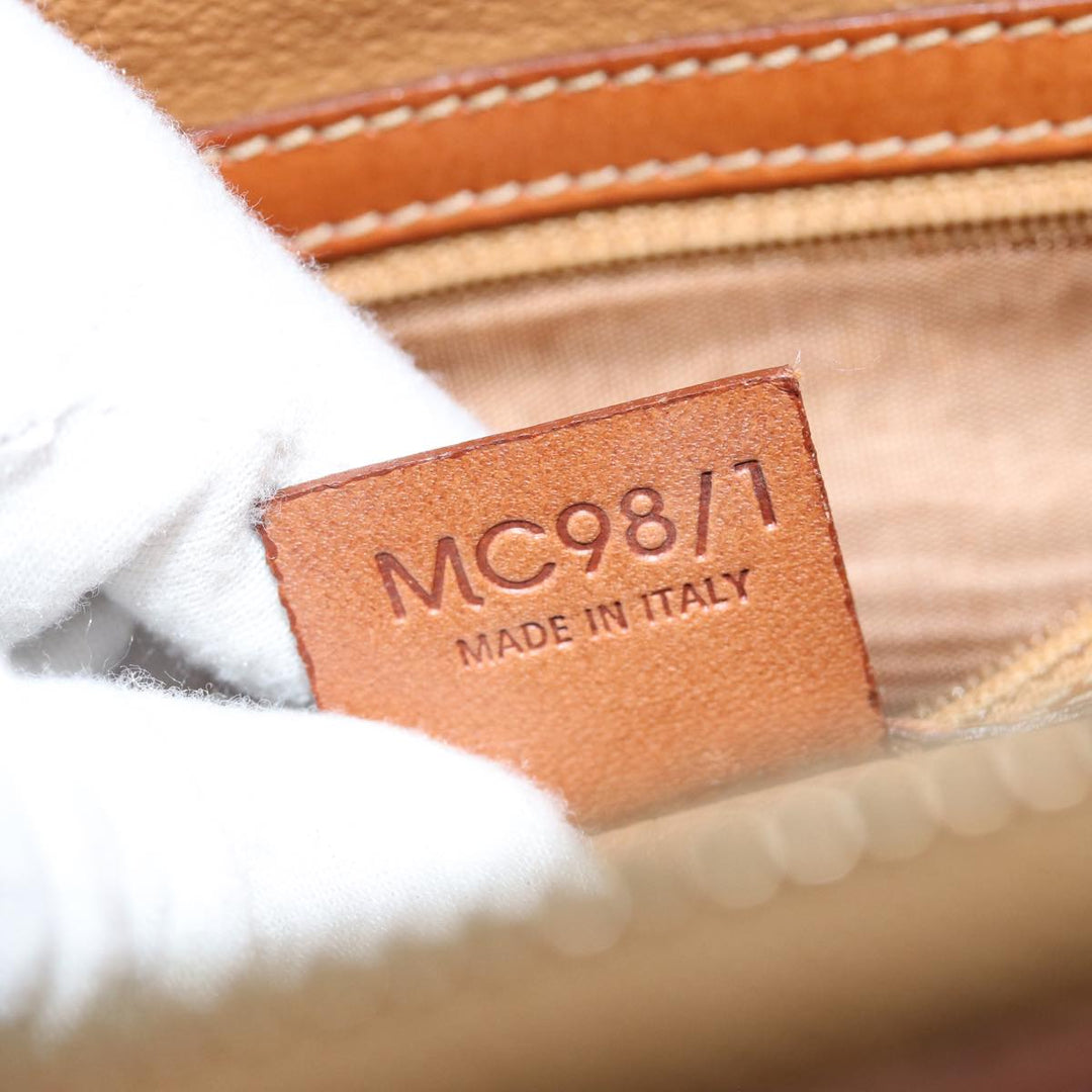 Celine Macadam Canvas Hand Bag PVC Leather Brown  82266