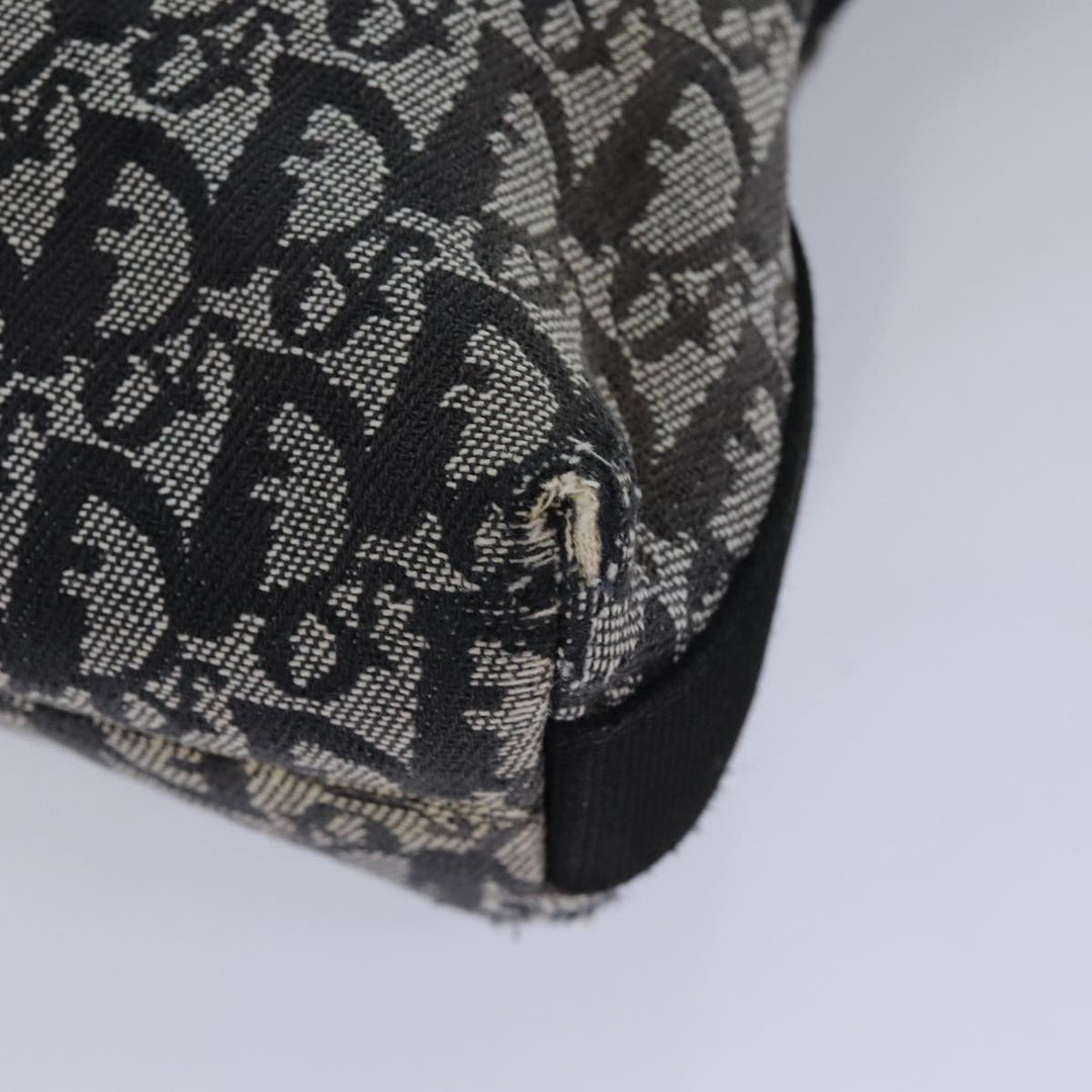 CHRISTIAN Top quality Dior Trotter Canvas Shoulder Bag Black Auth 82279