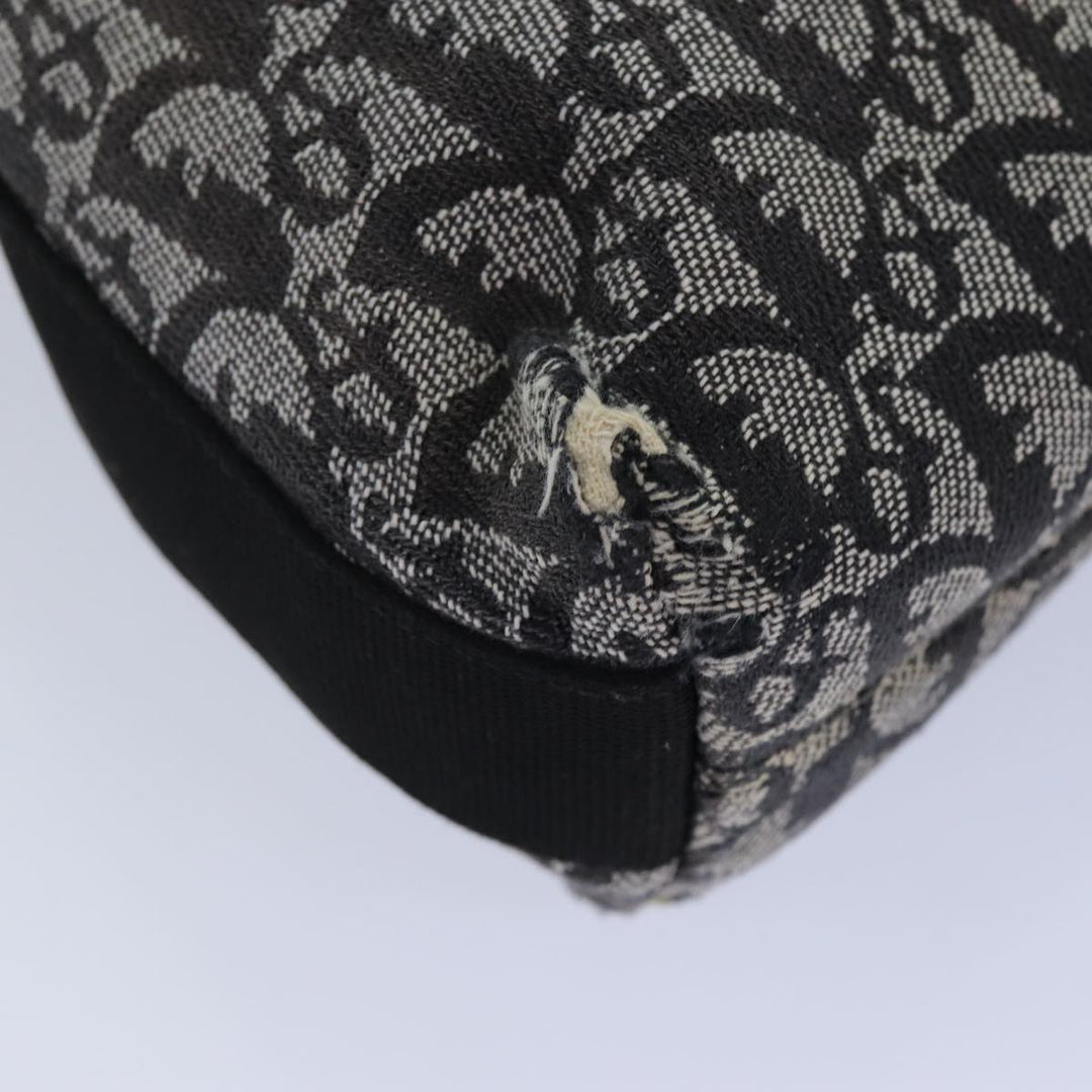 CHRISTIAN Top quality Dior Trotter Canvas Shoulder Bag Black Auth 82279