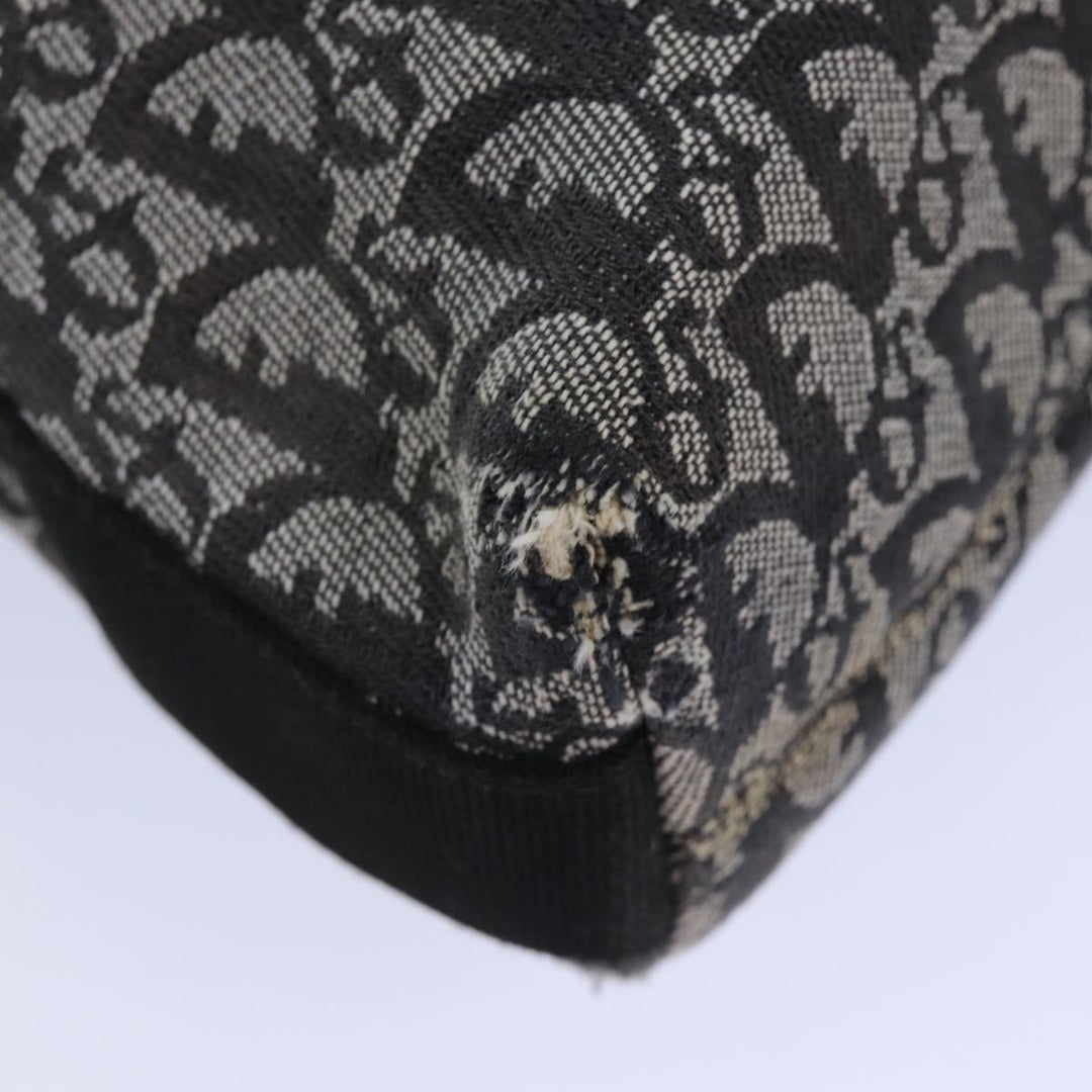 CHRISTIAN Top quality Dior Trotter Canvas Shoulder Bag Black Auth 82279