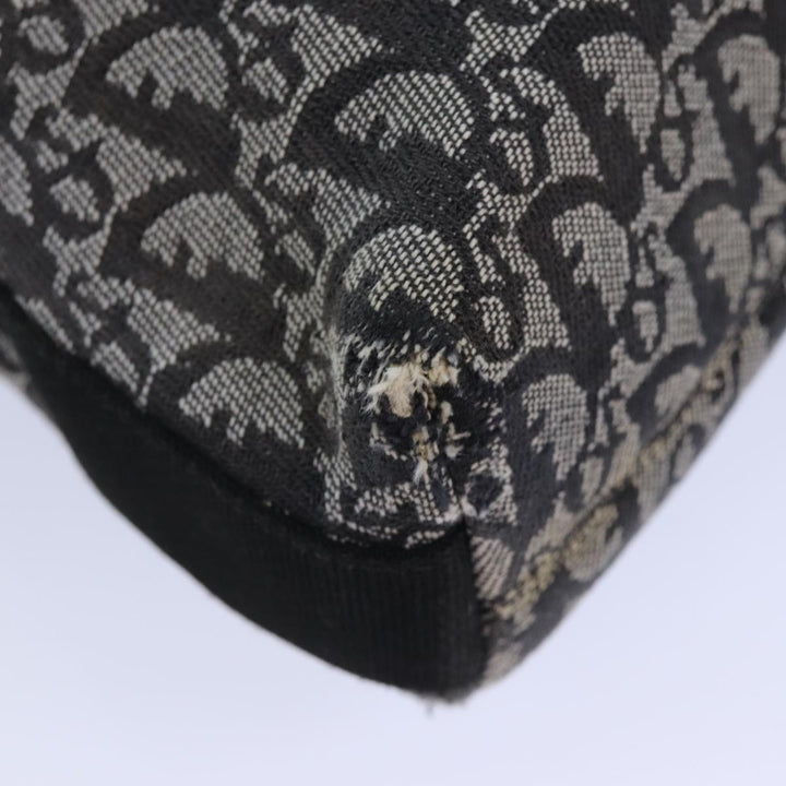 CHRISTIAN Top quality Dior Trotter Canvas Shoulder Bag Black Auth 82279