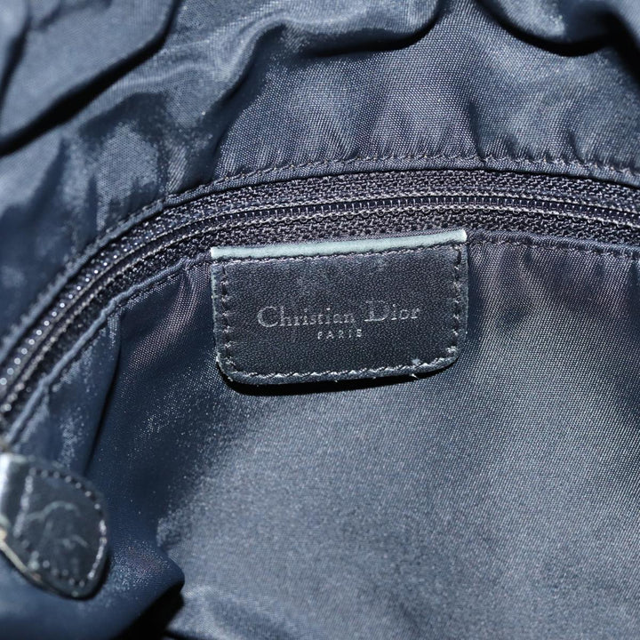 CHRISTIAN Top quality Dior Trotter Canvas Shoulder Bag Black Auth 82279