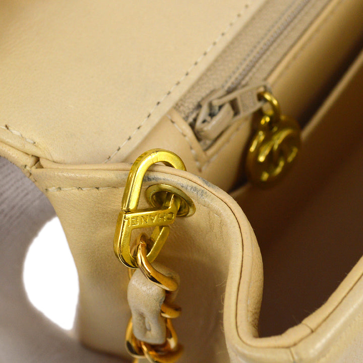 Top Quality Chanel Beige Lambskin Medium Diana Shoulder Bag