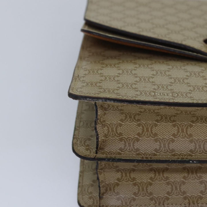 Celine Macadam Canvas Hand Bag Beige Auth 82559