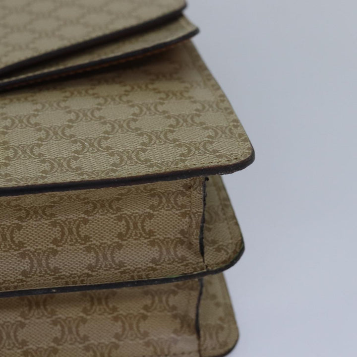 Celine Macadam Canvas Hand Bag Beige Auth 82559