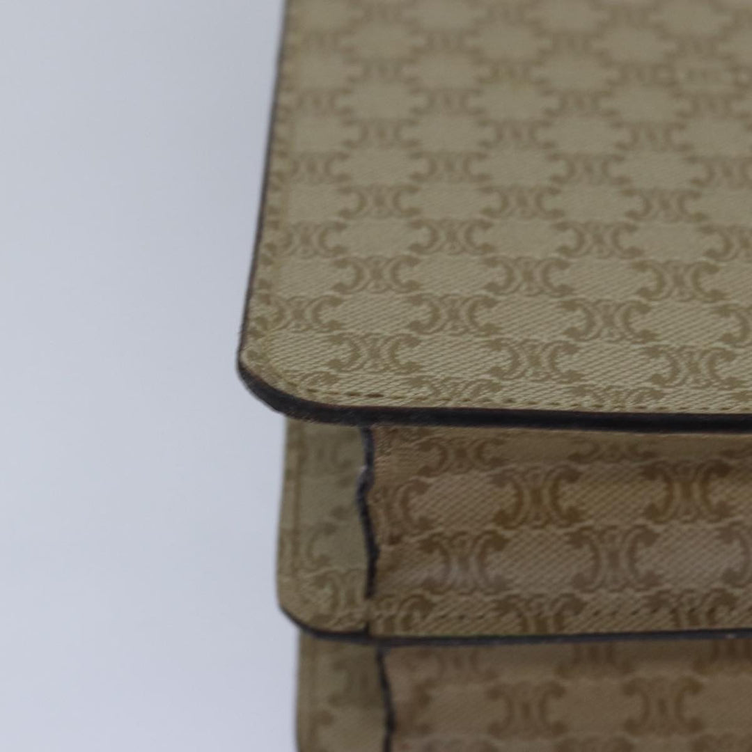 Celine Macadam Canvas Hand Bag Beige Auth 82559