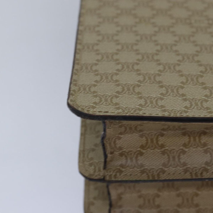 Celine Macadam Canvas Hand Bag Beige Auth 82559