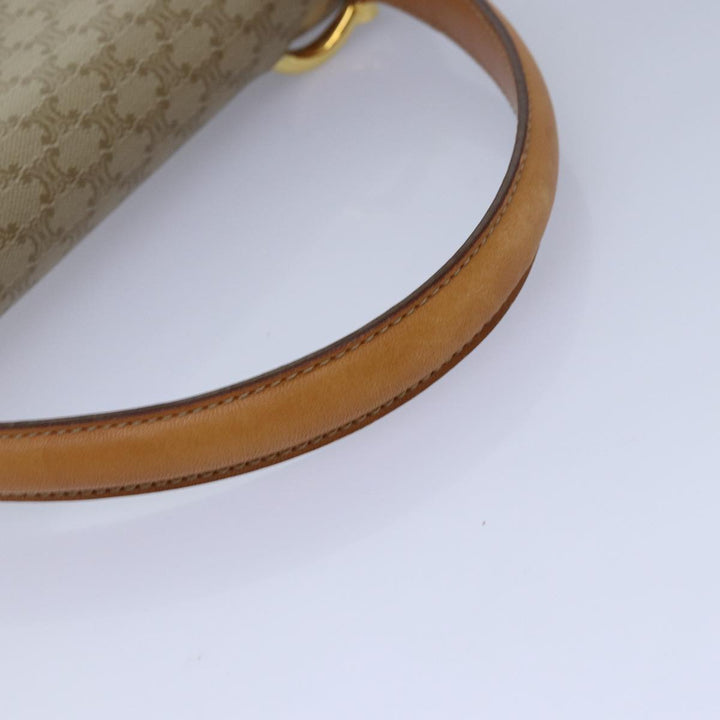 Celine Macadam Canvas Hand Bag Beige Auth 82559