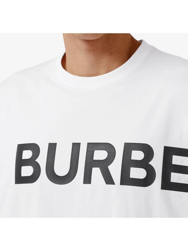 Burberry Men's Horseferry Logo Overfit Short Sleeve T-Shirt White
