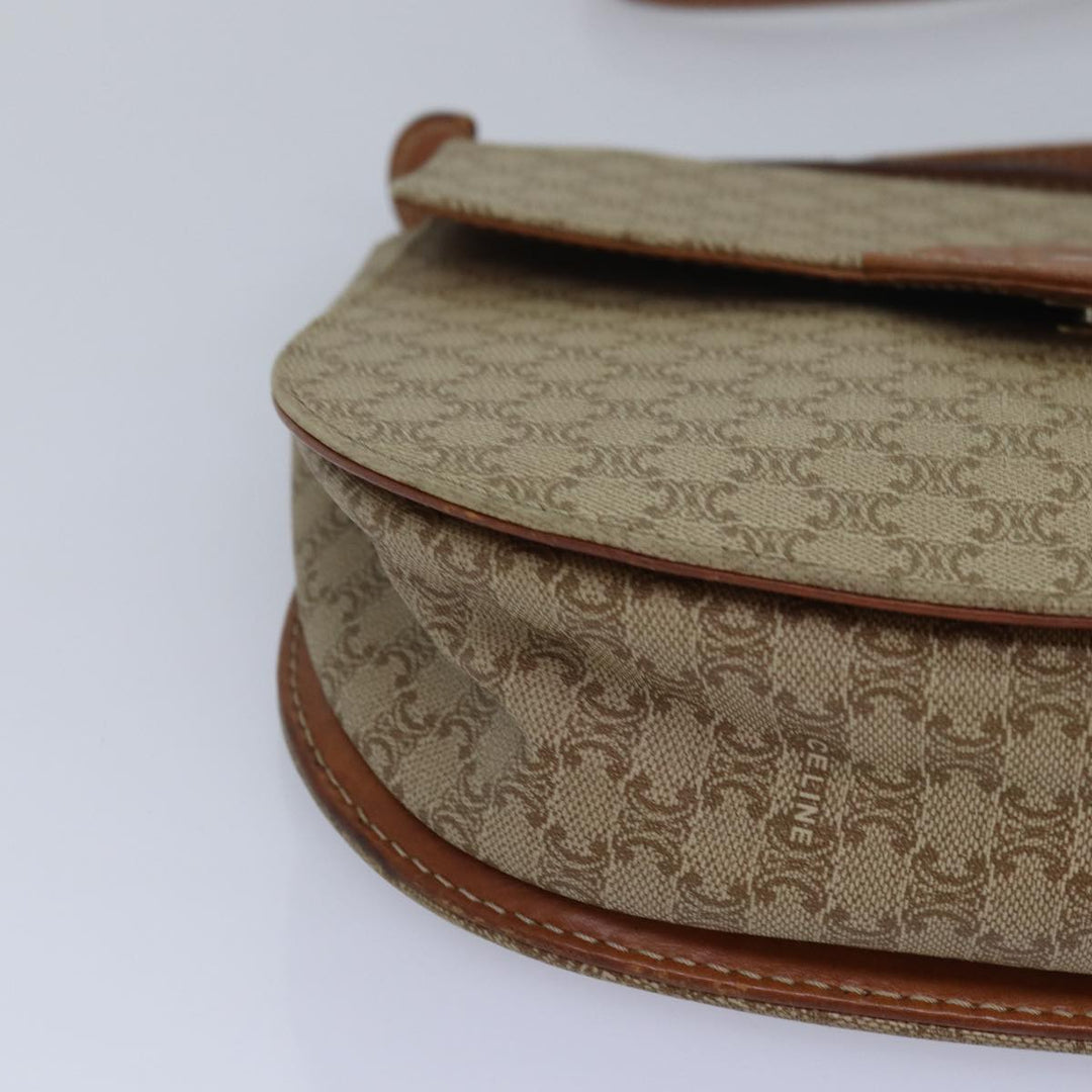 Celine Macadam Canvas Hand Bag 2way Beige Auth 82688