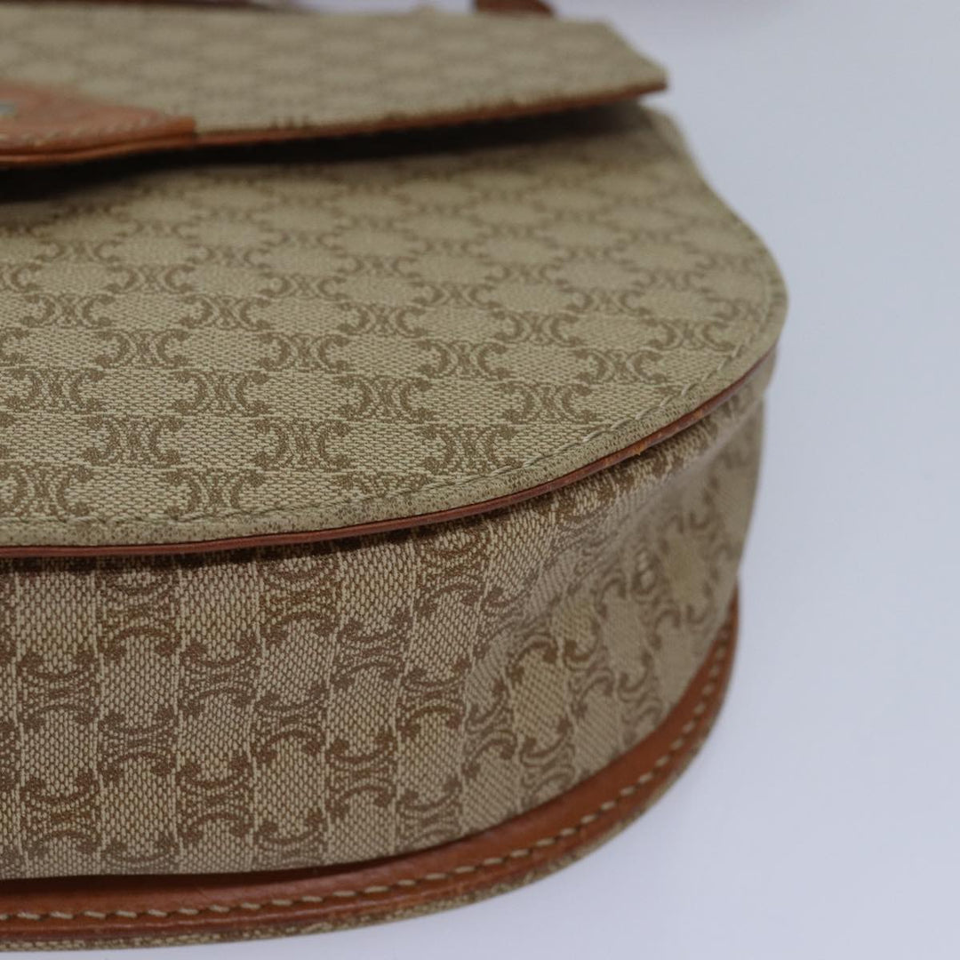 Celine Macadam Canvas Hand Bag 2way Beige Auth 82688