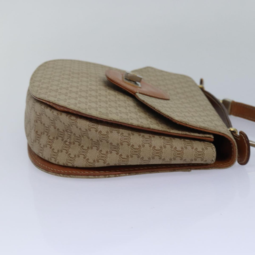 Celine Macadam Canvas Hand Bag 2way Beige Auth 82688