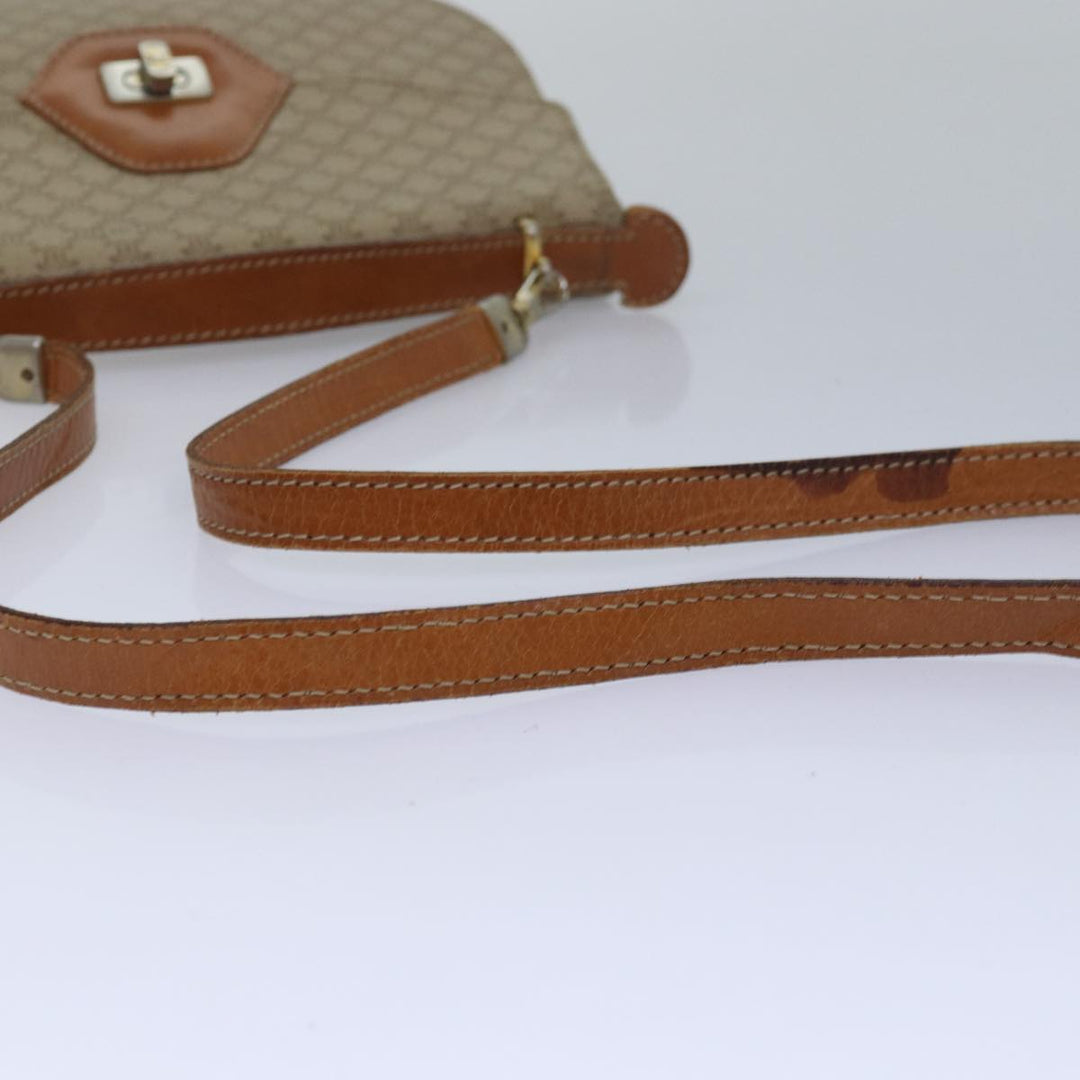 Celine Macadam Canvas Hand Bag 2way Beige Auth 82688