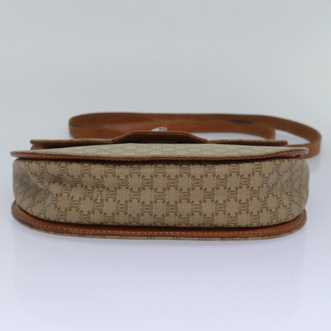 Celine Macadam Canvas Hand Bag 2way Beige Auth 82688