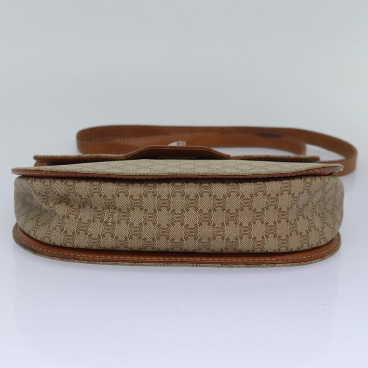 Celine Macadam Canvas Hand Bag 2way Beige Auth 82688