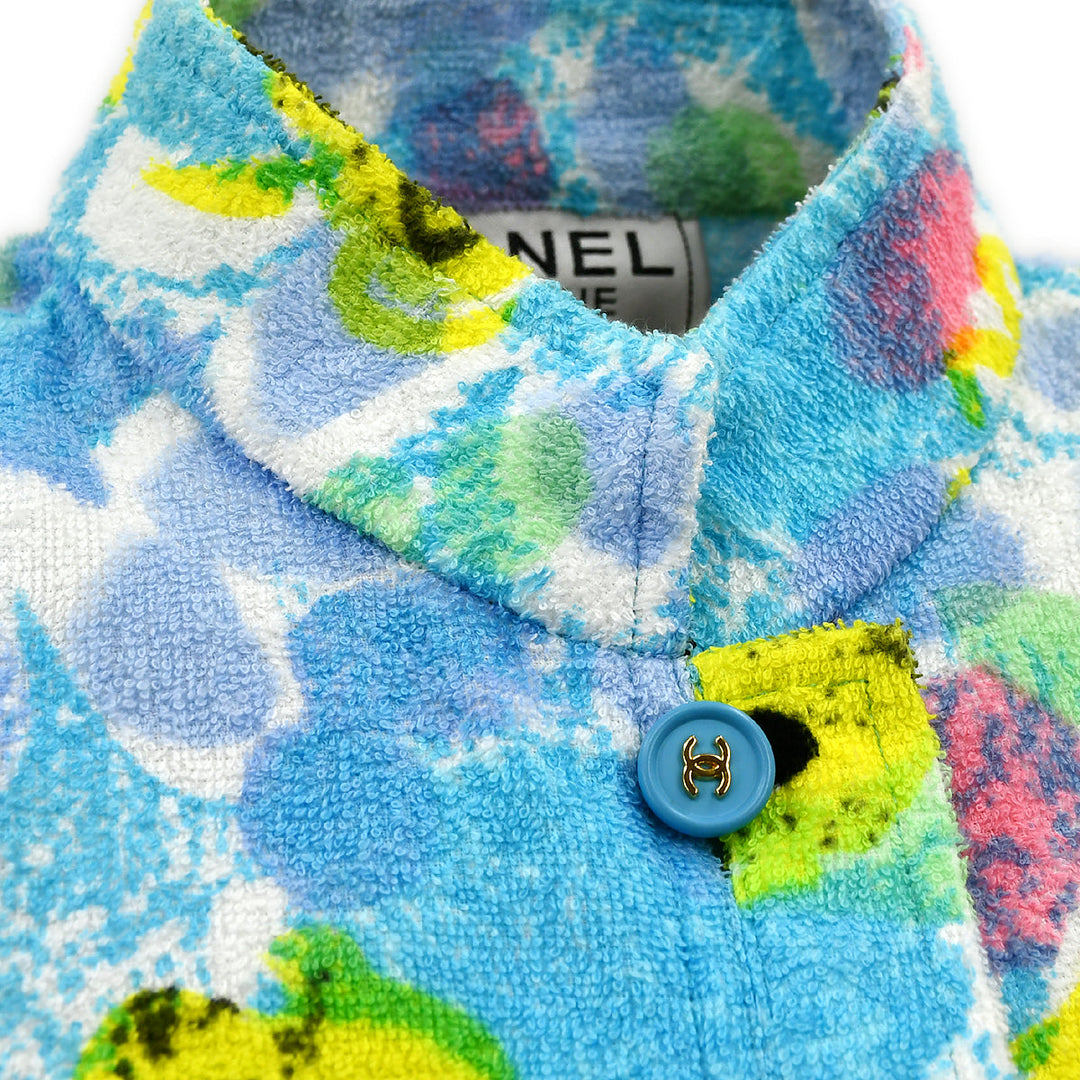 Top Quality Chanel Setup Sleeveless Vest Jacket Skirt Blue 97P #40