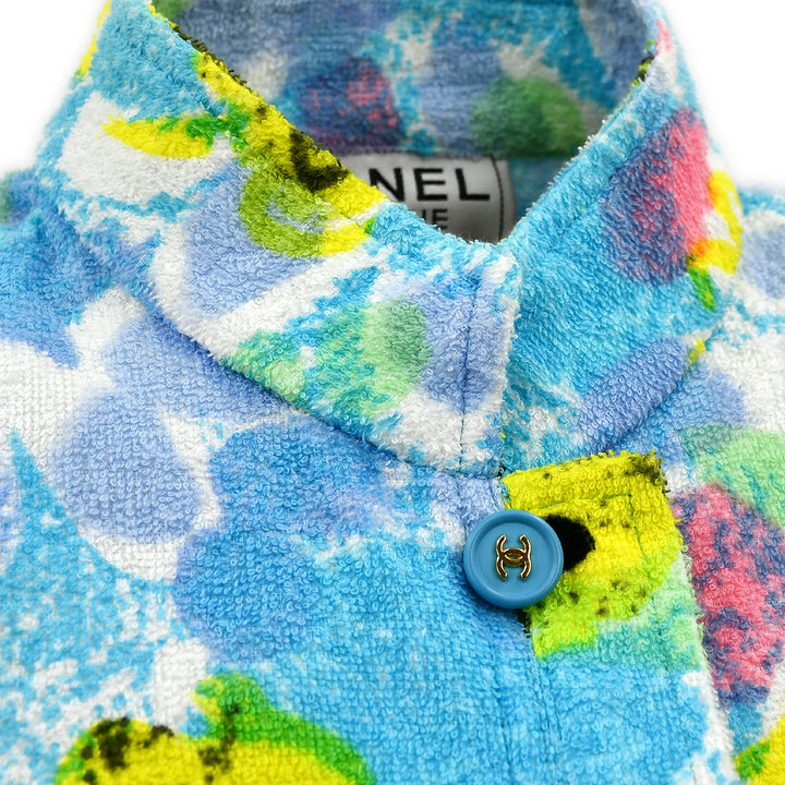 Top Quality Chanel Setup Sleeveless Vest Jacket Skirt Blue 97P #40