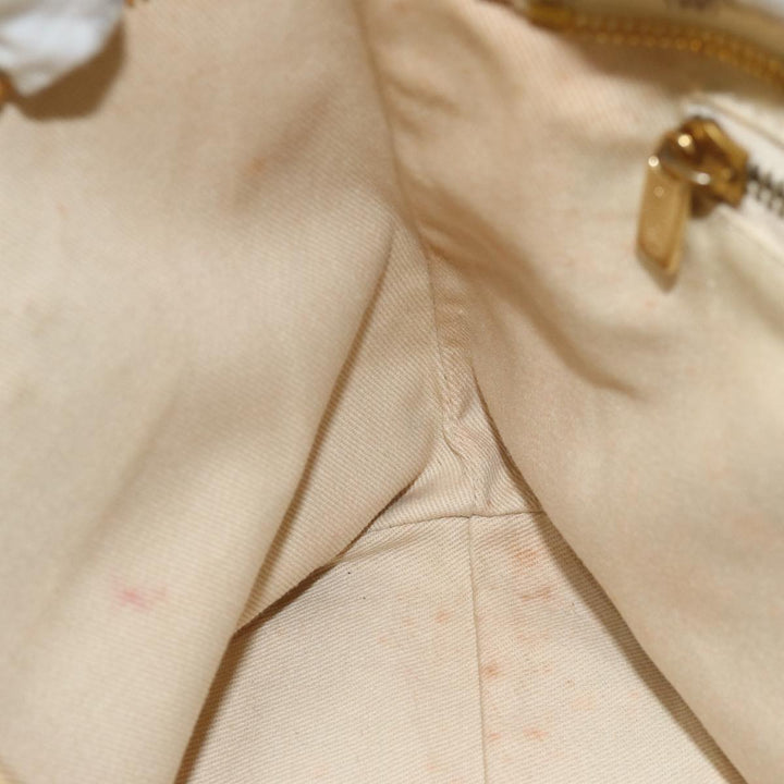 Celine Macadam Canvas Hand Bag PVC White Auth 82867