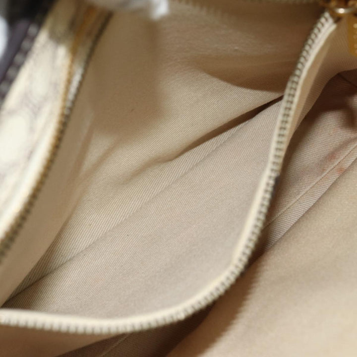 Celine Macadam Canvas Hand Bag PVC White Auth 82867